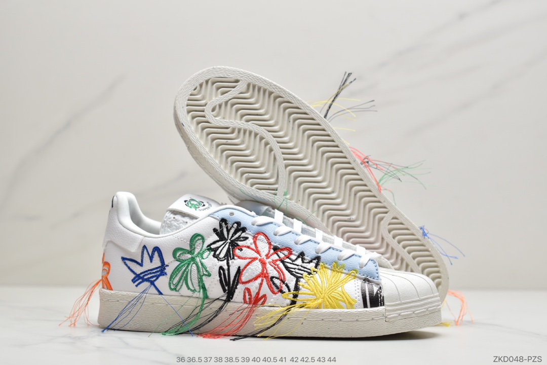 260 公司级联名宋妍霏 刺绣小花朵贝壳头S级 Adidas x Sean WotherspoonSW联名宋妍霏刺绣小FZ4724