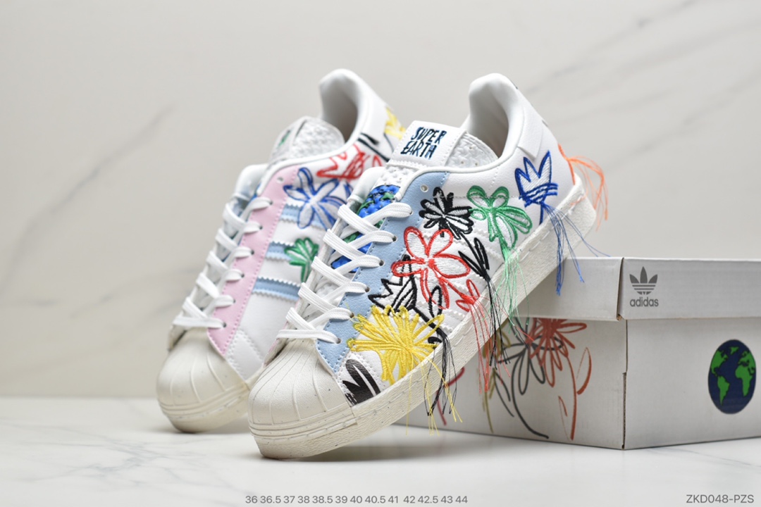 260 公司级联名宋妍霏 刺绣小花朵贝壳头S级 Adidas x Sean WotherspoonSW联名宋妍霏刺绣小FZ4724