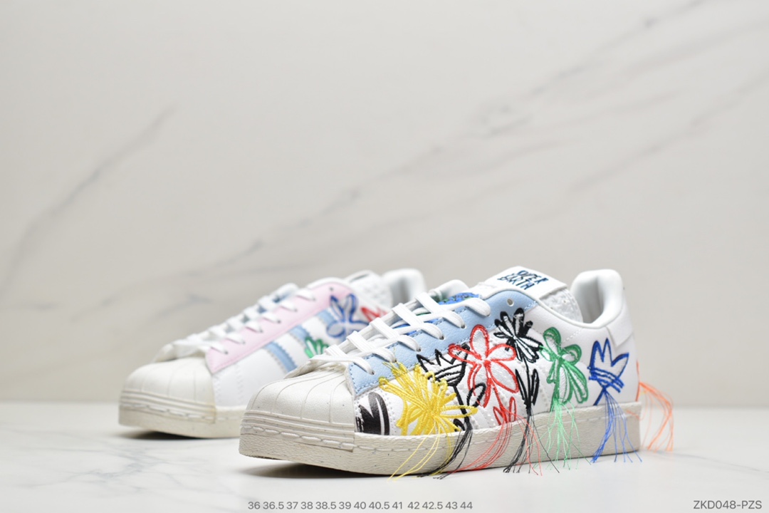260 公司级联名宋妍霏 刺绣小花朵贝壳头S级 Adidas x Sean WotherspoonSW联名宋妍霏刺绣小FZ4724