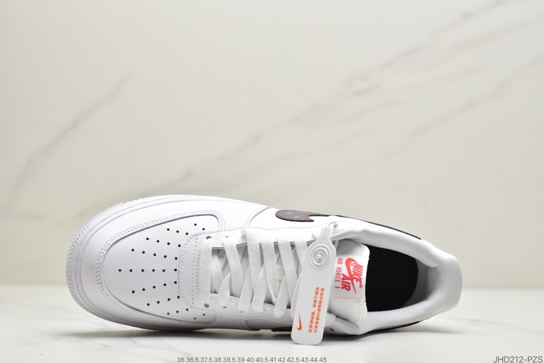 190 公司级耐克Nike Air Force 1 白红3M反光空军一号低帮百搭休闲运动板鞋CT2296-100