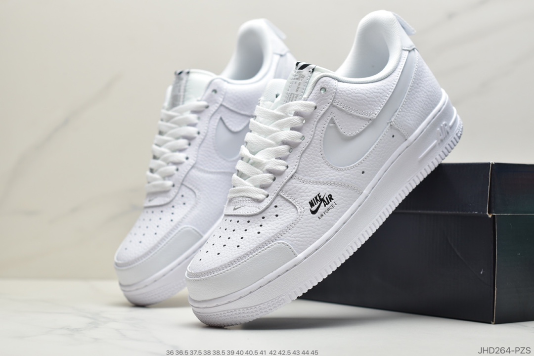 190 公司级 耐克Nike Air Force 1 Premium ”White/black” 空军一号经典板鞋“皮革白3M 钩” CV3039-100