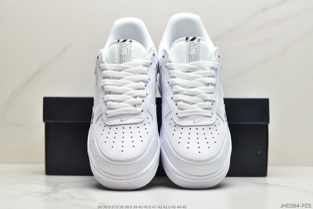 190 公司级 耐克Nike Air Force 1 Premium ”White/black” 空军一号经典板鞋“皮革白3M 钩” CV3039-100