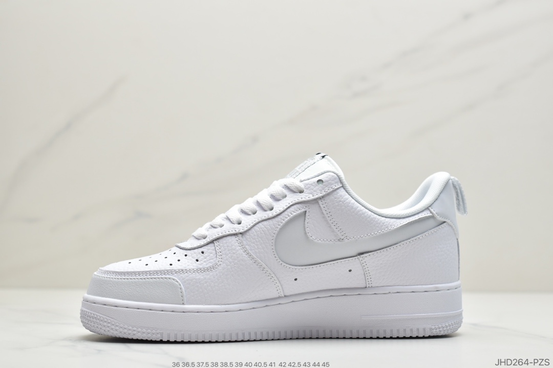 190 公司级 耐克Nike Air Force 1 Premium ”White/black” 空军一号经典板鞋“皮革白3M 钩” CV3039-100