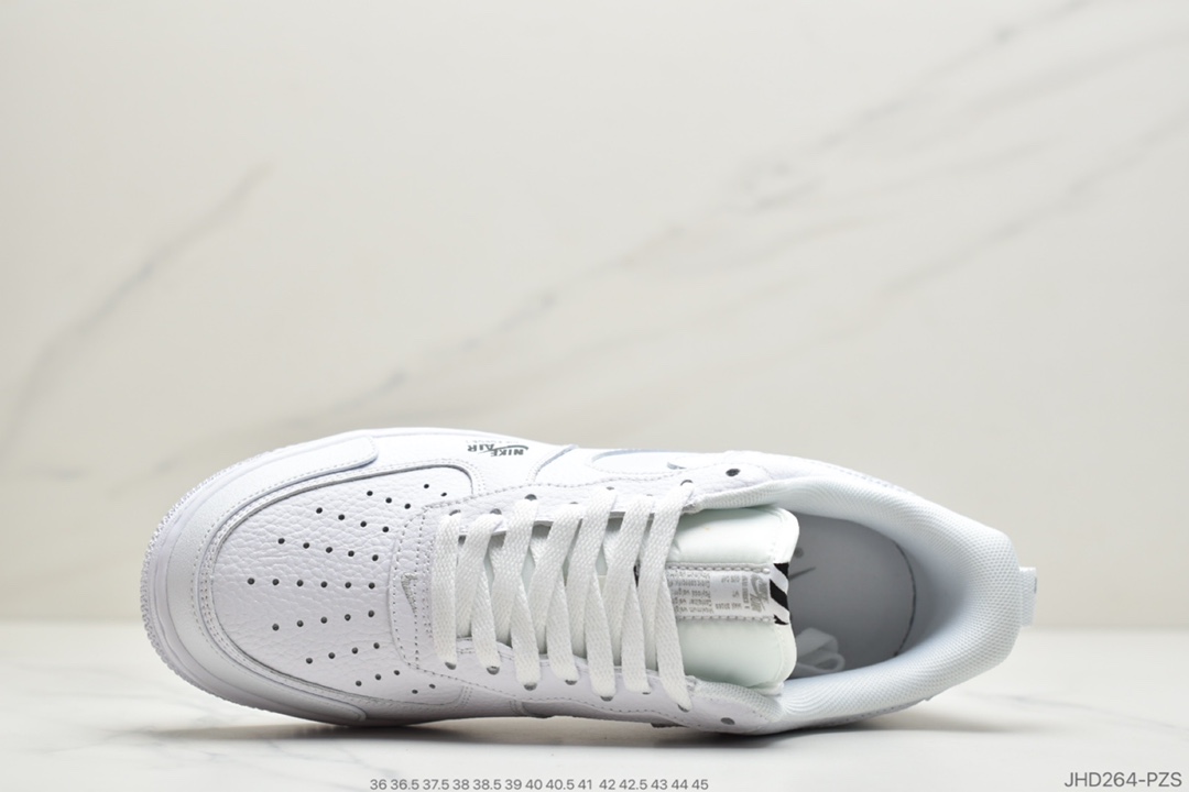 190 公司级 耐克Nike Air Force 1 Premium ”White/black” 空军一号经典板鞋“皮革白3M 钩” CV3039-100