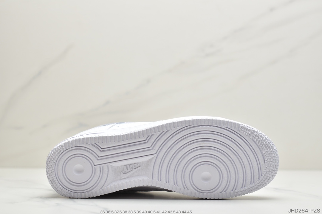190 公司级 耐克Nike Air Force 1 Premium ”White/black” 空军一号经典板鞋“皮革白3M 钩” CV3039-100