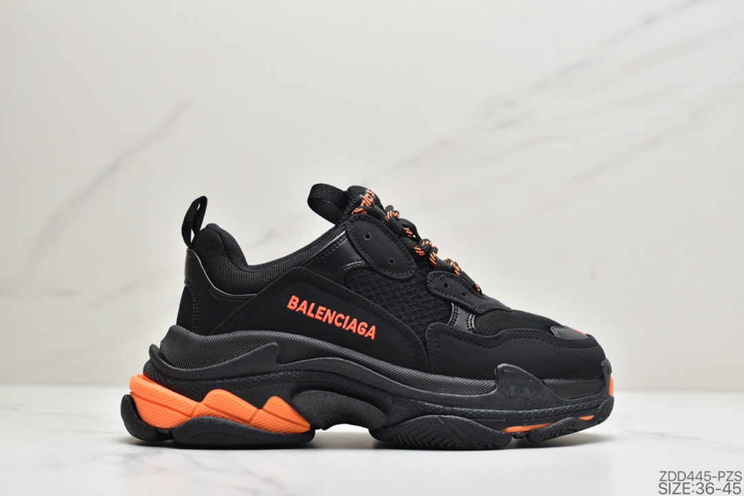 220 Balenciaga Triple-S Sneaker 时装复古厚底 姥爷鞋 最高版本 656686 W06G0 1001