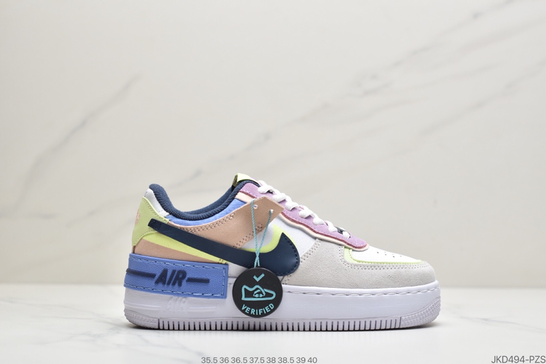 160 公司级NIKE/耐克 Air Force 1 Shadow 空军一号 “马卡龙新配色“ DA4291-100