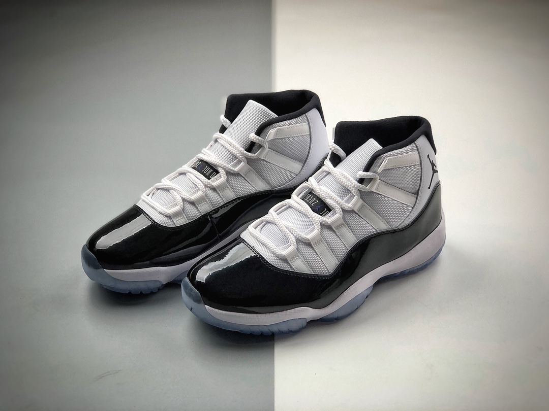 420 纯原级  Air Jordan 11Concord aj11康扣黑白 复刻高帮男鞋 378037-100