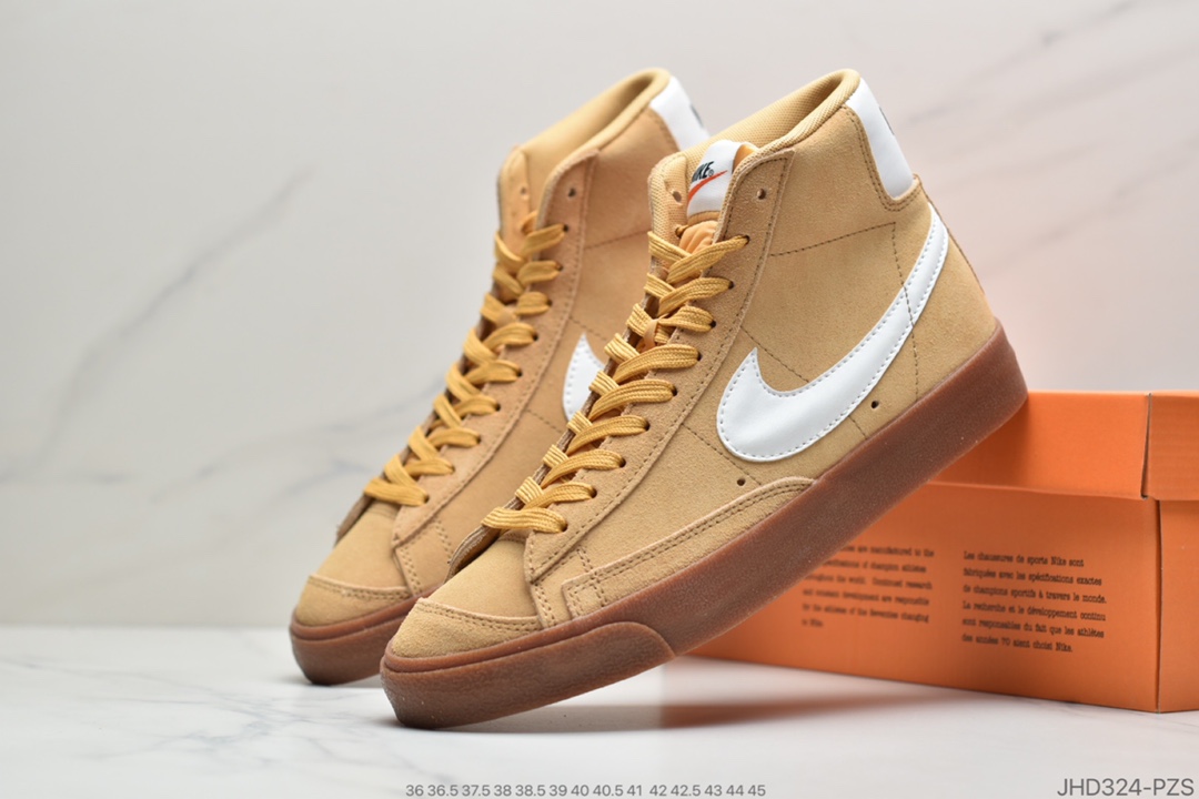 190 Nike Blazer Mid '77 SUEDE 小麦棕黄 生胶 经典开拓者中帮百搭休闲运动板鞋DB5461-700