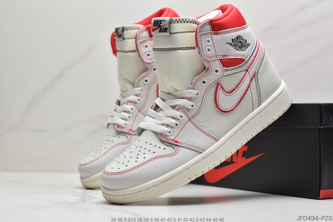 180 aj1 乔丹1代 乔1 乔丹1代高帮系列fragment x Air Jordan 1在 OFF-WHITE x Air Jordan 1 555088-101