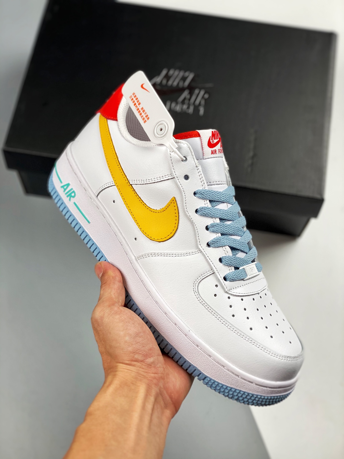 Air Force 1'07 Premium "Toll Free" zapatilla de skate casual de caña baja de la Fuerza Aérea Uno, número de producto: D…