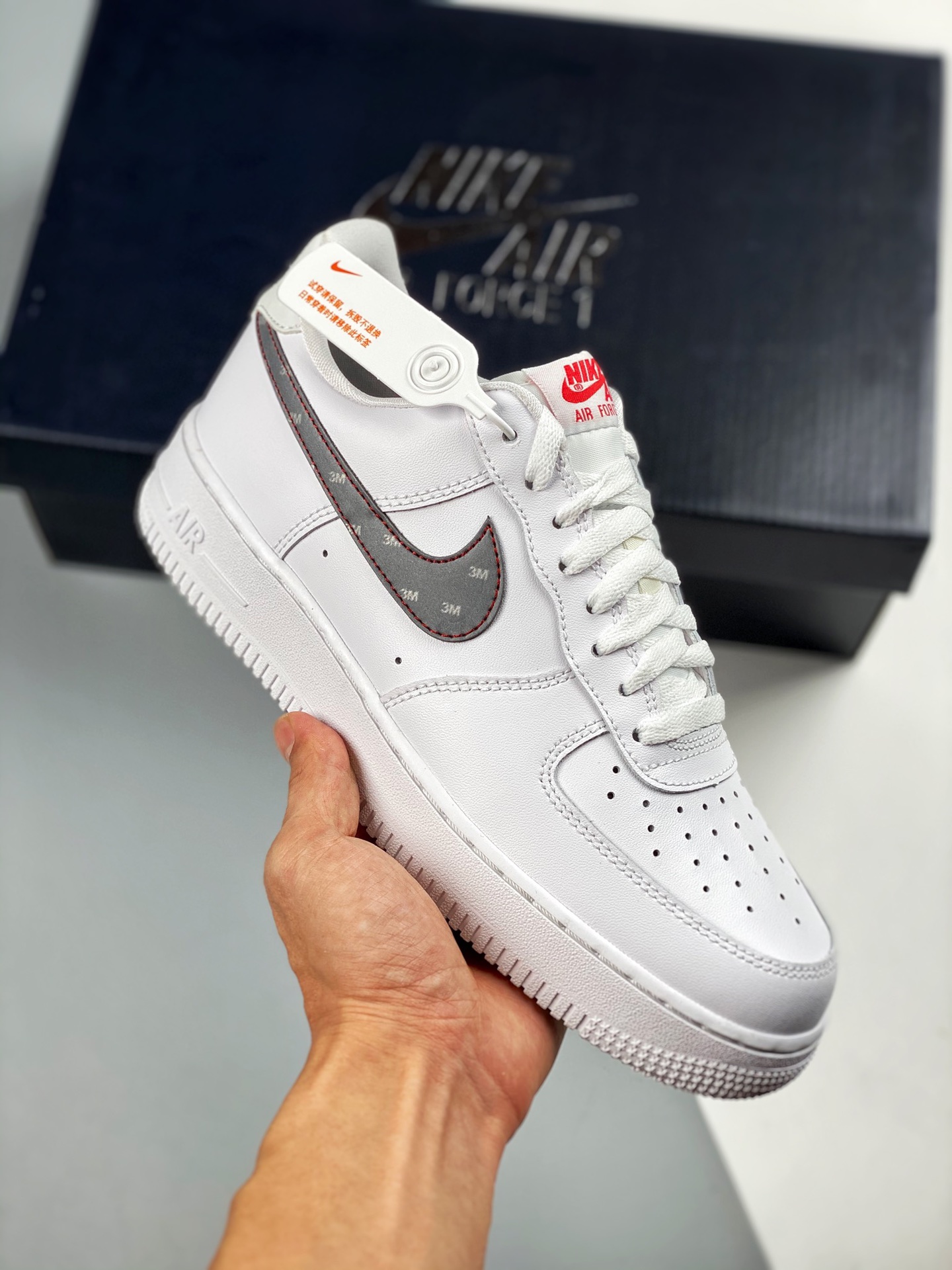 Air Force 1'07 Premium 3m reflectante zapatilla de skate casual de caña baja de la Fuerza Aérea Uno, número de producto…