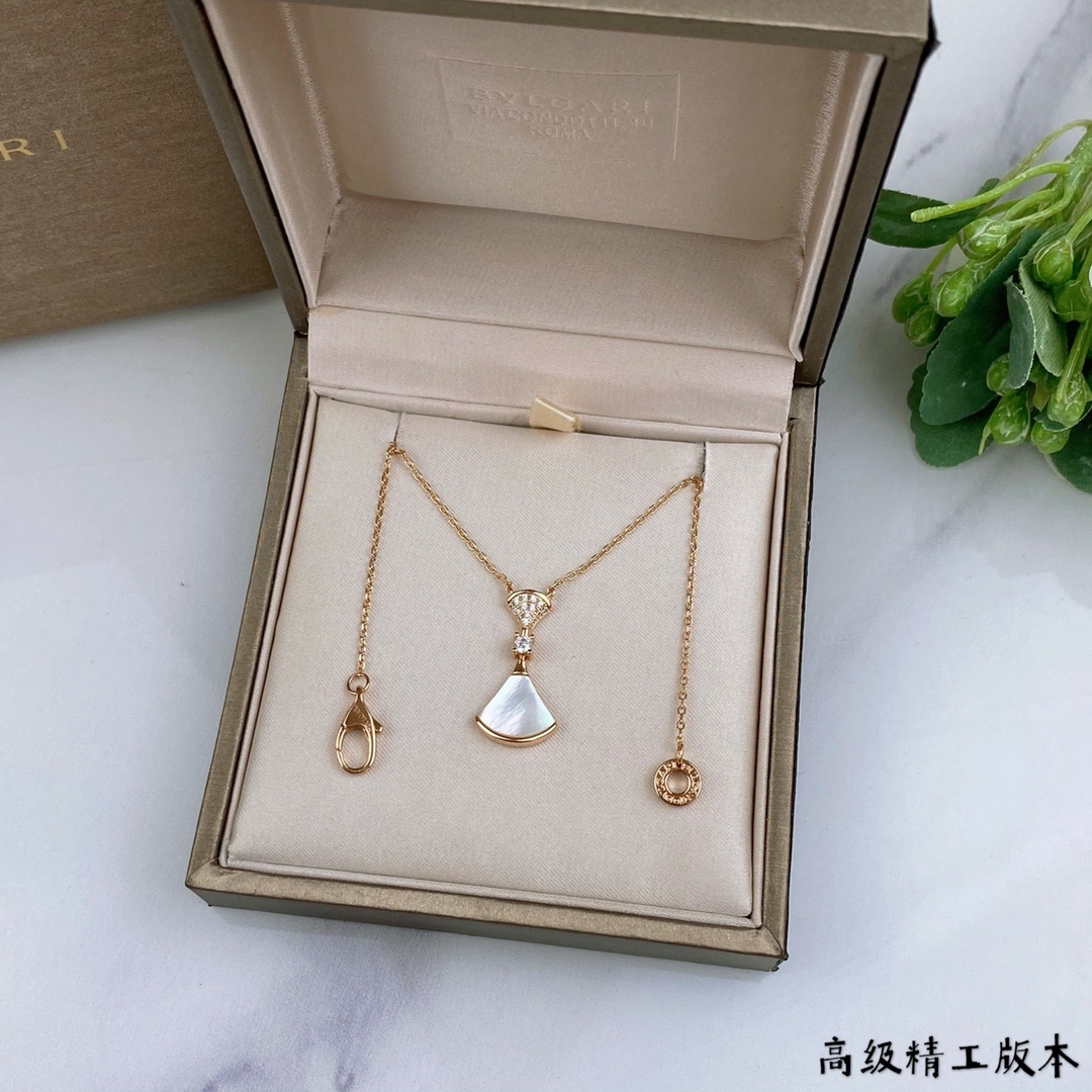 高级精工版中号高级白贝母头带钻裙子项