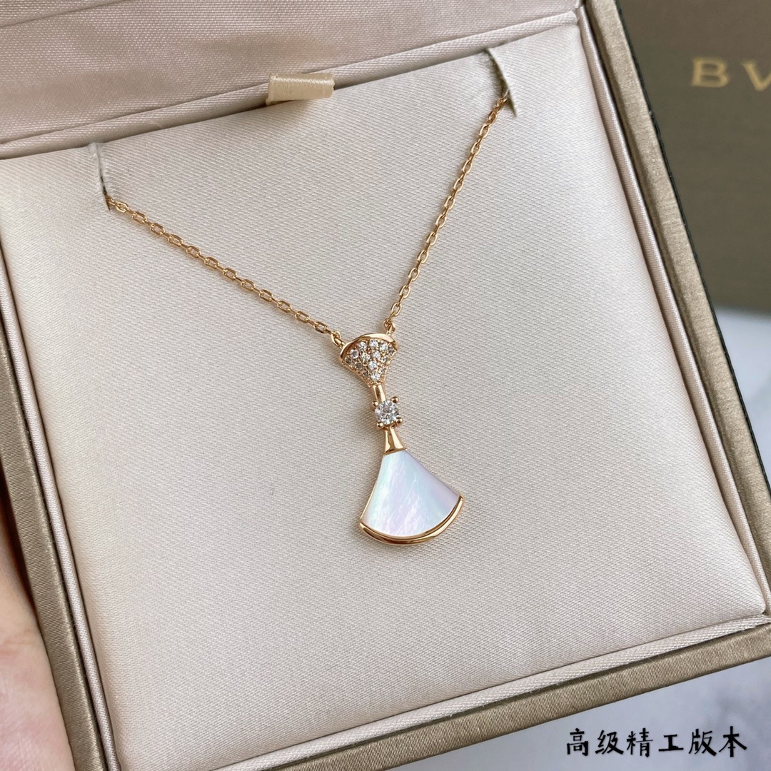 高级精工版中号高级白贝母头带钻裙子项