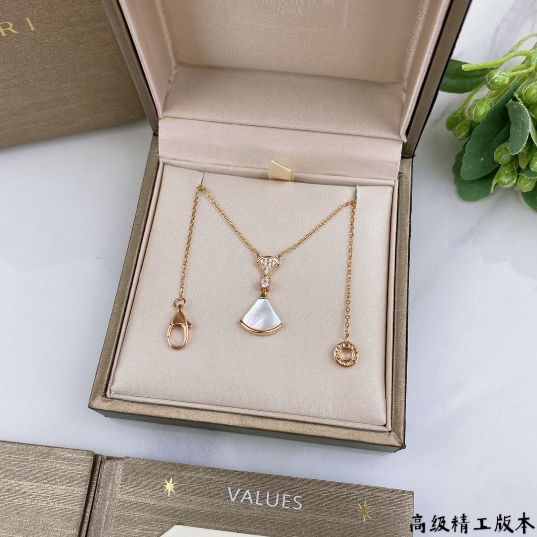 高级精工版中号高级白贝母头带钻裙子项