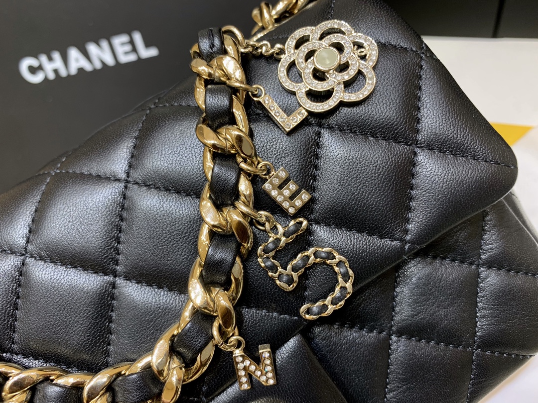 Chanel 2021年春夏度假新款镂空山茶花CF20单肩斜挎包 AS2326