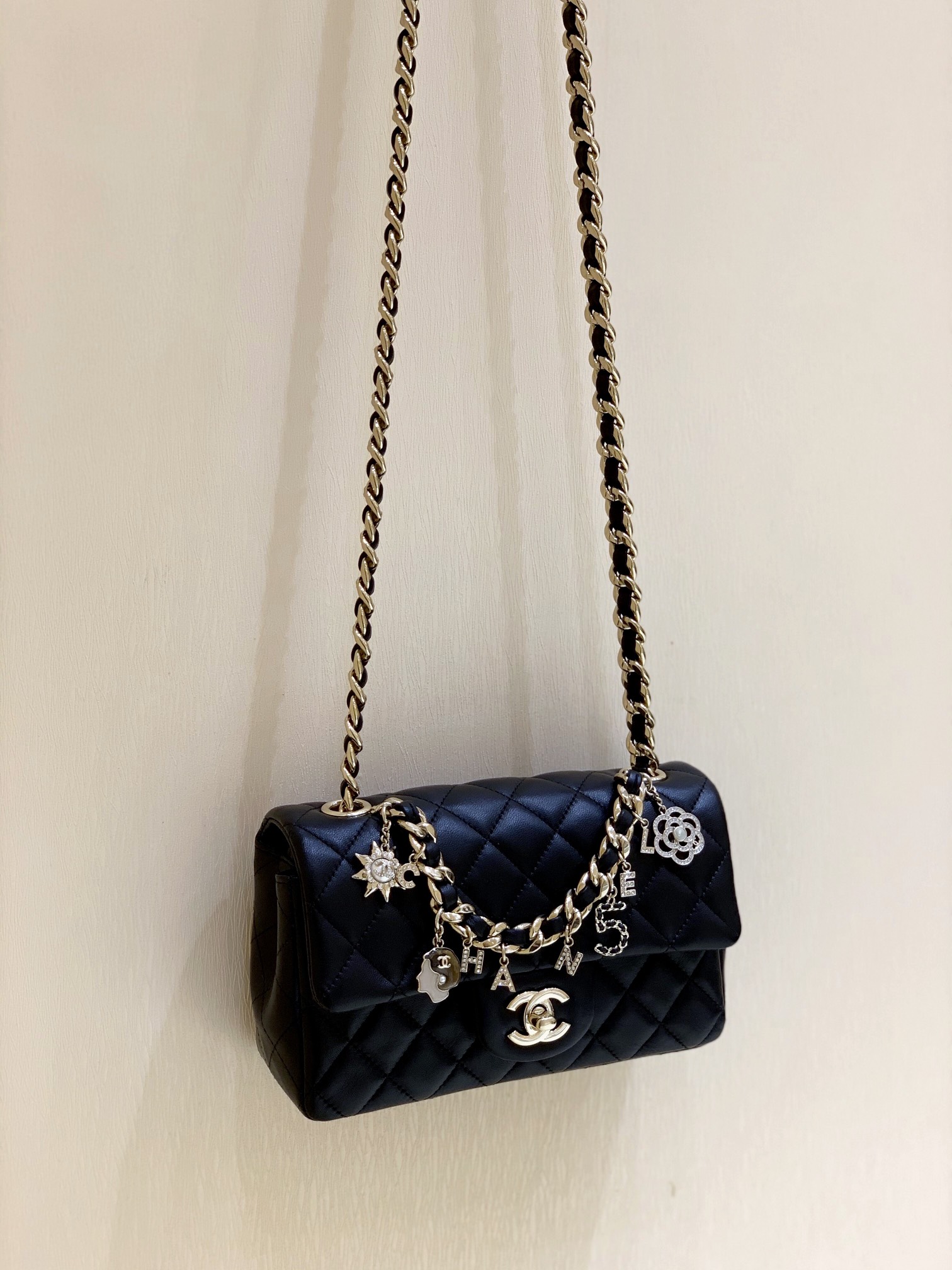 Chanel 2021年春夏度假新款镂空山茶花CF20单肩斜挎包 AS2326
