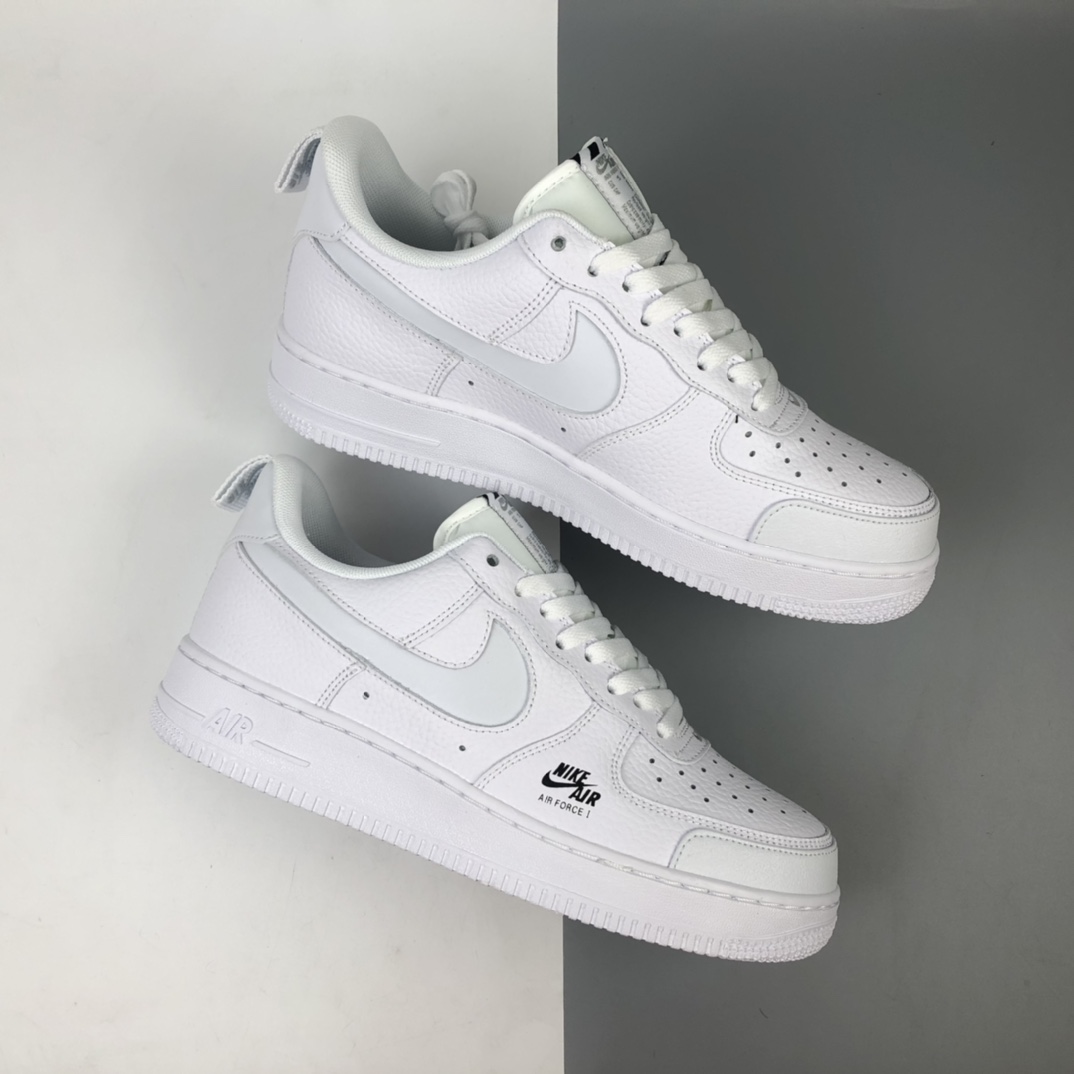 200 Nk Air Force 1 Premium“Shadow Grey” 空军一号全白配色侧面Logo3M反光低帮板鞋 CV3039-100