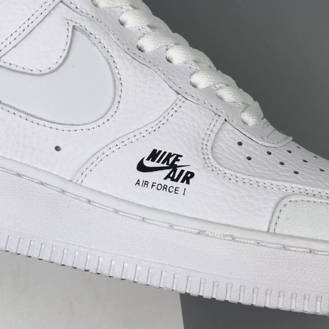 200 Nk Air Force 1 Premium“Shadow Grey” 空军一号全白配色侧面Logo3M反光低帮板鞋 CV3039-100