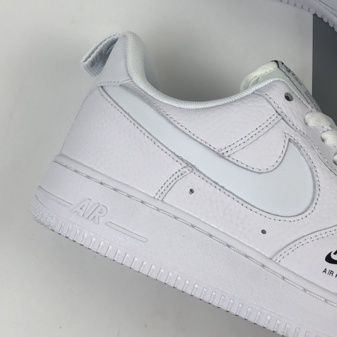 200 Nk Air Force 1 Premium“Shadow Grey” 空军一号全白配色侧面Logo3M反光低帮板鞋 CV3039-100