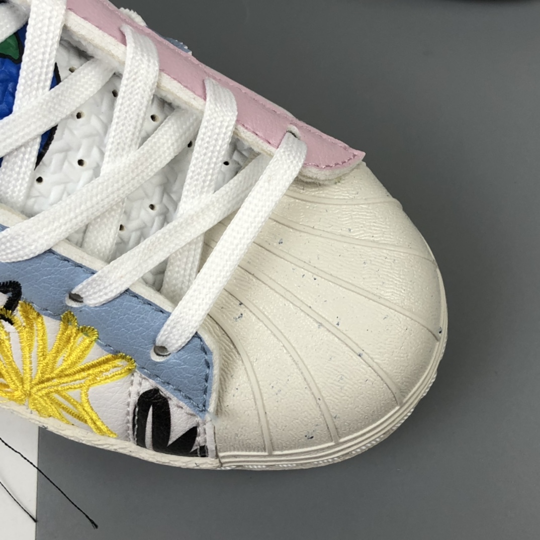 260 Adidas x Sean Wotherspoon SW 贝壳头联名宋妍霏刺绣小花朵板鞋 FZ4724