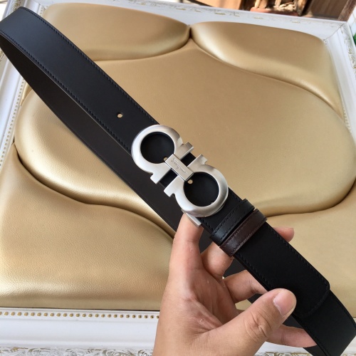 Salvatore Ferragamo Men's Reversible Leather Belt with Iconic Buckle 2 Salvatore Ferragamo Men's Reversible Leather Belt with Iconic Buckle