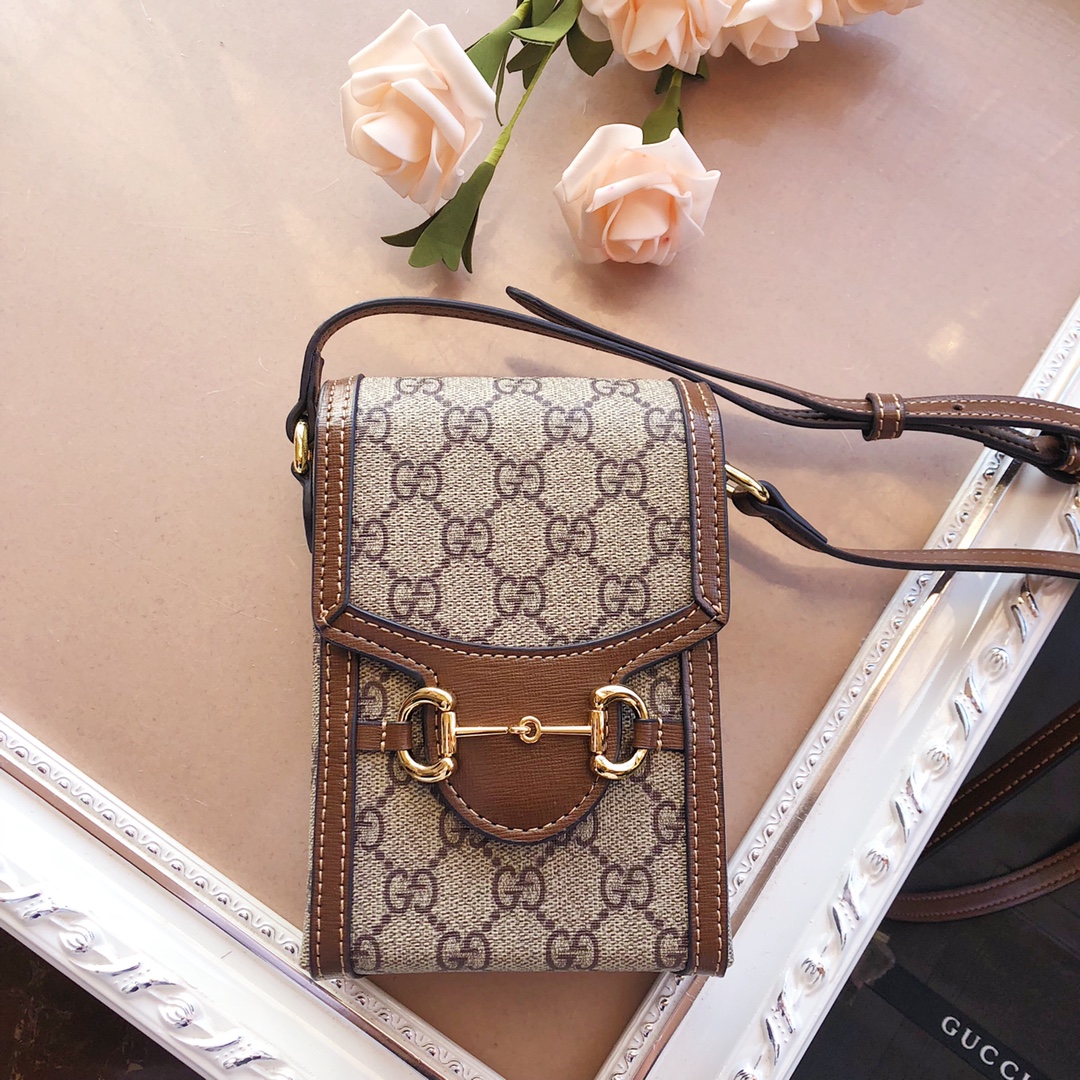 GUCCI古驰 1955シリーズ新款携帯電話ポーチ 高級感溢れるデザイン