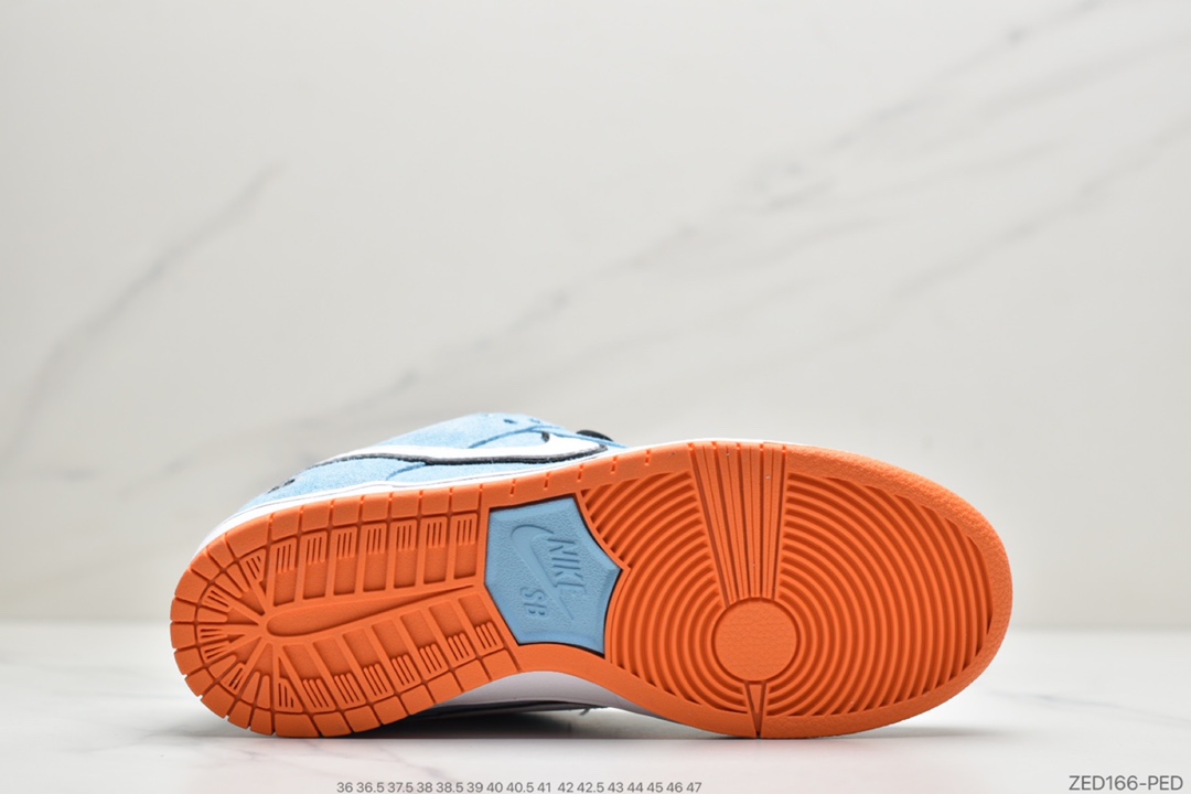 260 公司级耐克Nike SB Dunk Low Pro'Club 58 Gulf'扣篮系列低帮休闲运动滑板板鞋“麂皮浅海蓝白58”BQ6817-401