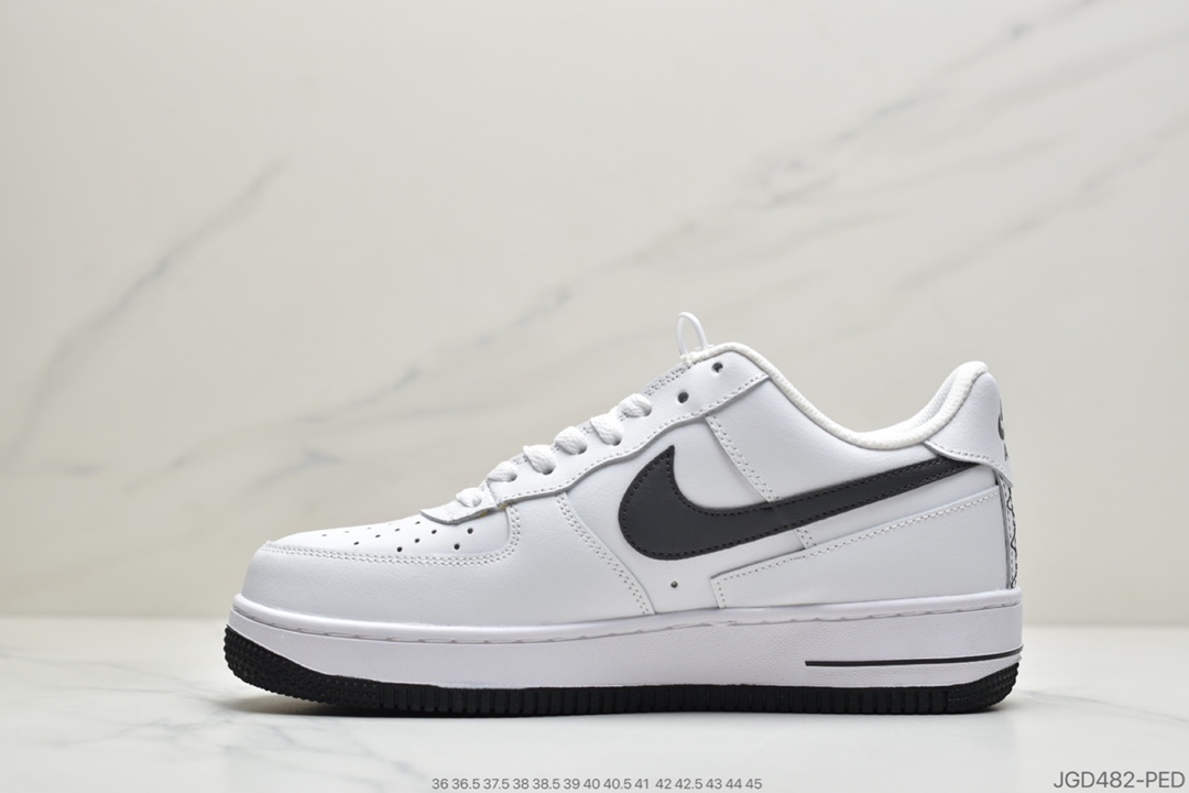 180 公司级耐克 Nike Air Force 1 '07 Low in White and Grey 空军一号低帮休闲运动板鞋DD7113-100