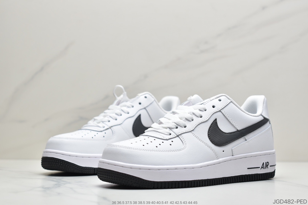 180 公司级耐克 Nike Air Force 1 '07 Low in White and Grey 空军一号低帮休闲运动板鞋DD7113-100