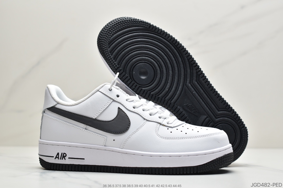 180 公司级耐克 Nike Air Force 1 '07 Low in White and Grey 空军一号低帮休闲运动板鞋DD7113-100