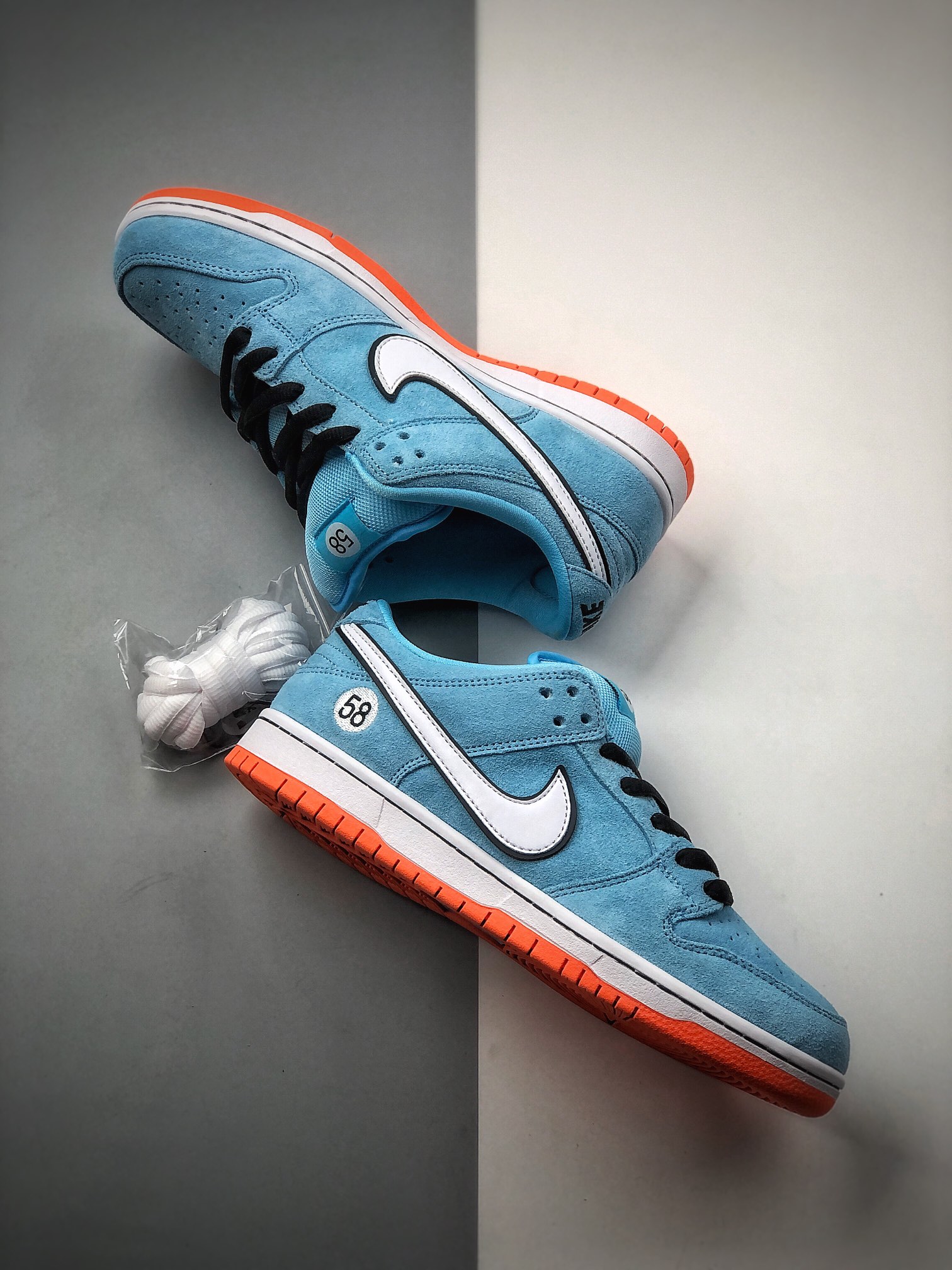280  WE CLUB 58 x NK SB Dunk Low Pro”Club 58 Gulf”扣篮系列低帮休闲运动滑板板鞋BQ6817-401