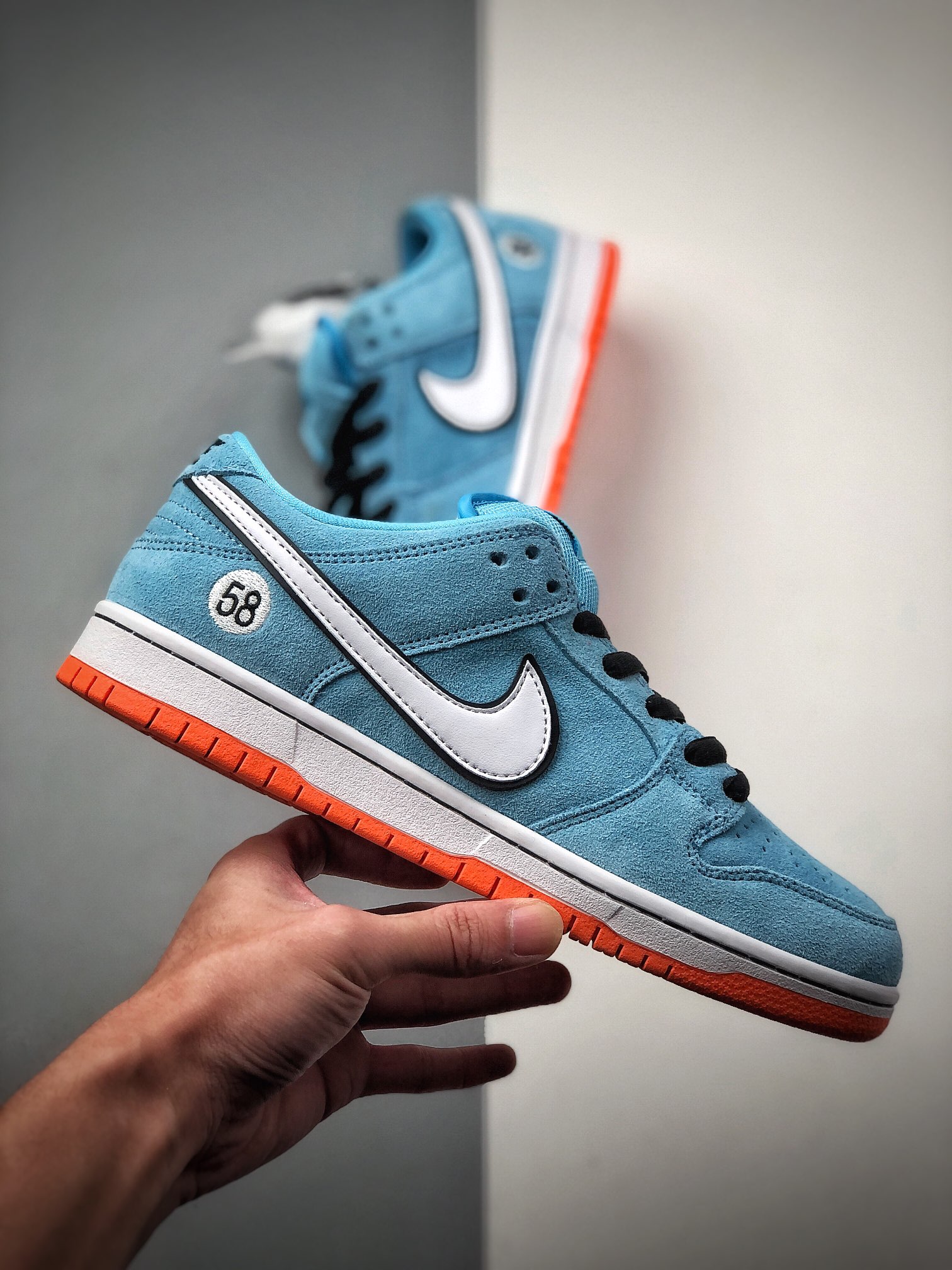 280  WE CLUB 58 x NK SB Dunk Low Pro”Club 58 Gulf”扣篮系列低帮休闲运动滑板板鞋BQ6817-401