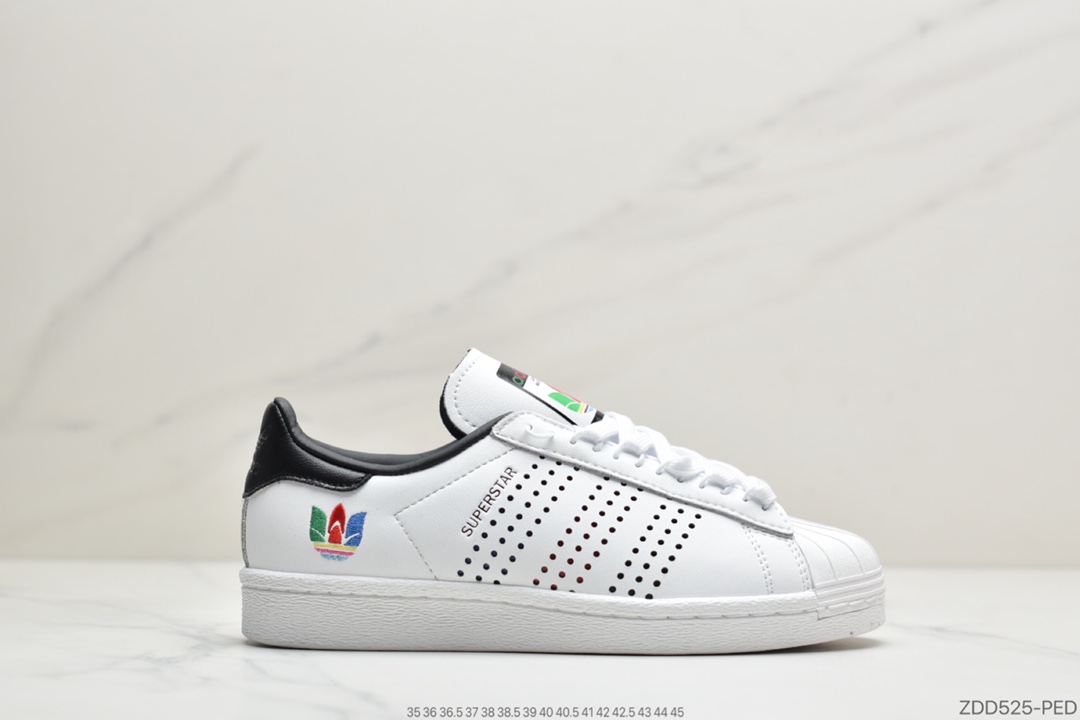 220 公司级阿迪达斯adidas三叶草SUPERSTAR男女经典运动鞋FW5387 FW5388