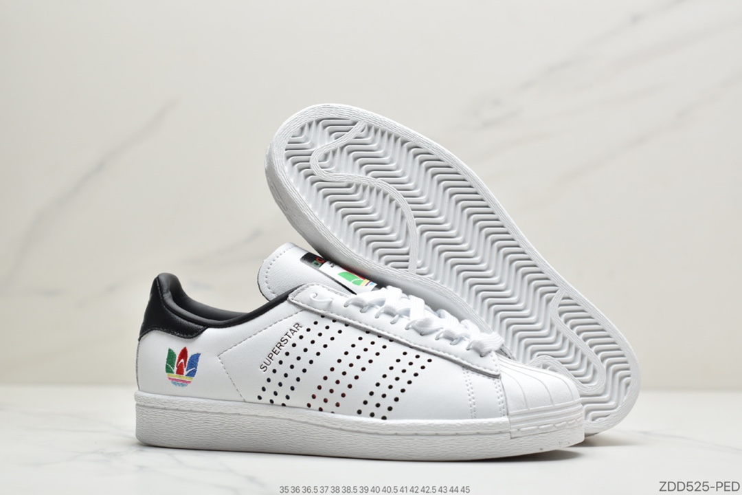 220 公司级阿迪达斯adidas三叶草SUPERSTAR男女经典运动鞋FW5387 FW5388