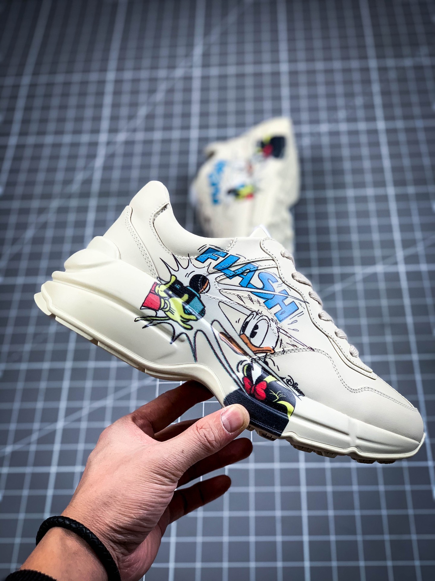 500 纯原 古驰 老爹鞋 唐老鸭 Gucci Rhyton Vintage Trainer Sneaker 充正版本