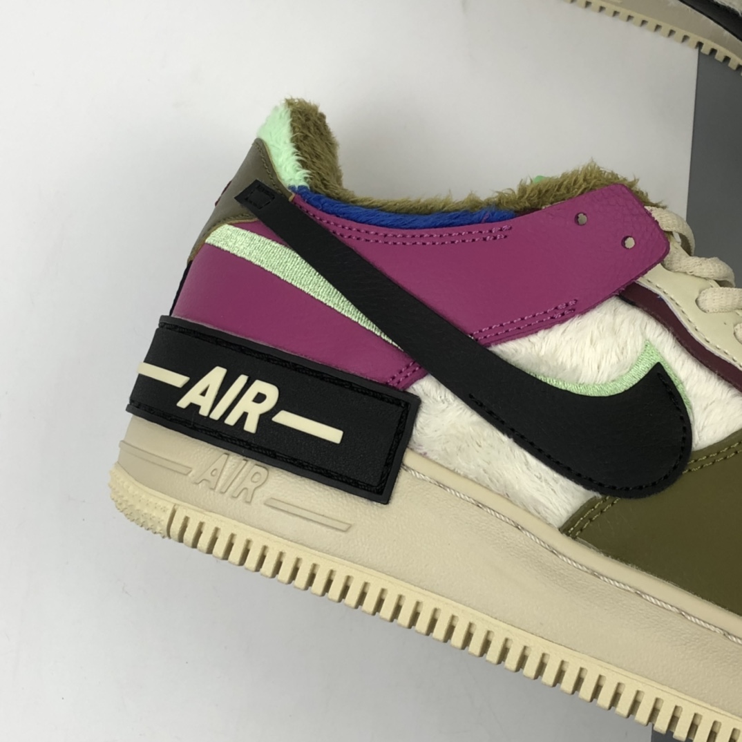240 Nk Air Force 1 Shadow 空军一号加绒 马卡龙卡其灰轻量增高低帮百搭板鞋 CT1985-500