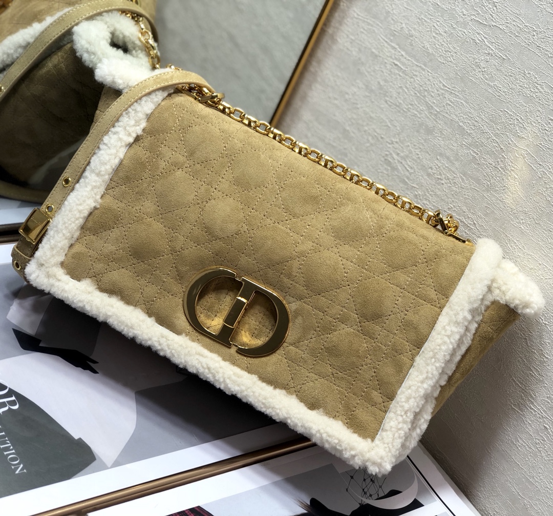 DIOR MONTAIGNE сумка на плечо из кожи с мехом