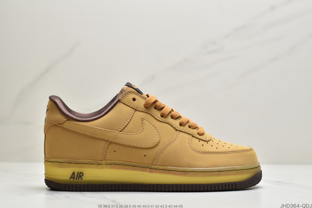 190 全新耐克Nike Air Force 1 CO.JP Retro SP”Wheat Mocha”空军一号低帮经典百搭休闲运动板鞋“麦黄摩卡半透明”DC7504-700