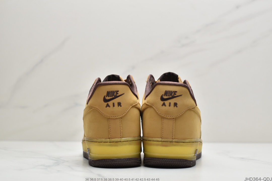 190 全新耐克Nike Air Force 1 CO.JP Retro SP”Wheat Mocha”空军一号低帮经典百搭休闲运动板鞋“麦黄摩卡半透明”DC7504-700