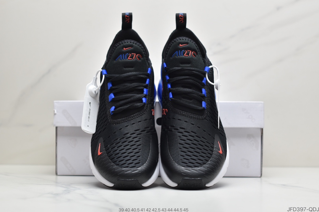170 公司级 耐克 Nike Max 270 Flyknit 原标原盒飞线针织网面透气半掌气垫跑鞋DC0957-001
