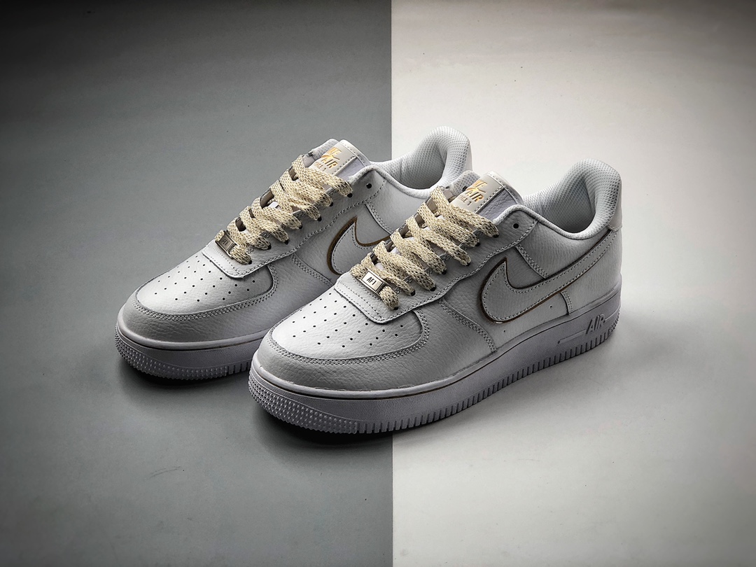 180  Nike Force 空军一号运动休闲板鞋 白金 AH0287-213