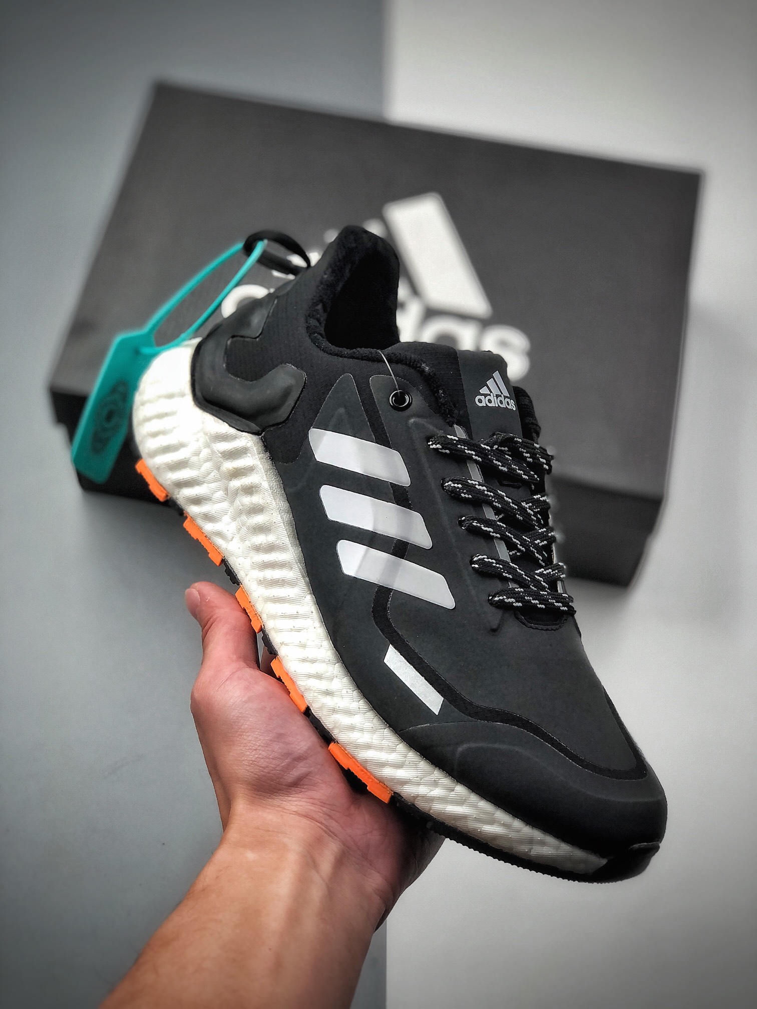 200  公司级#核心推荐Adidas  Alphabounce Boost M 阿尔法爆米花弹力缓震休闲运动跑鞋EG6086