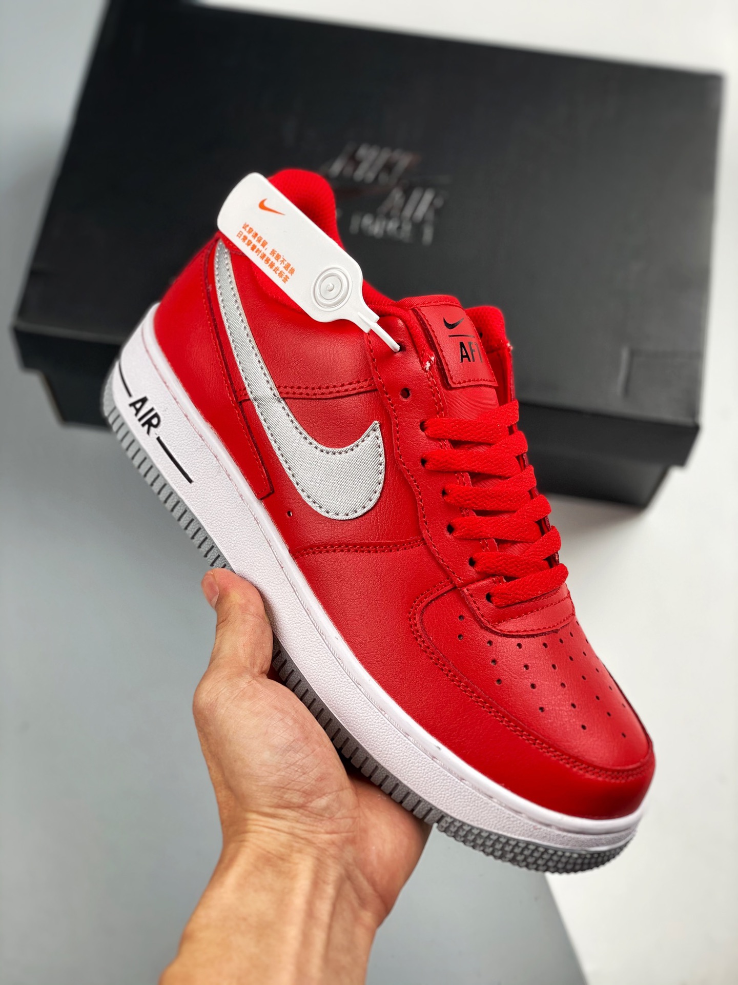 Nike Air Force 1 Low rojo gris, horma y datos originales, lanzamiento con fotos reales, #amortiguación de air…