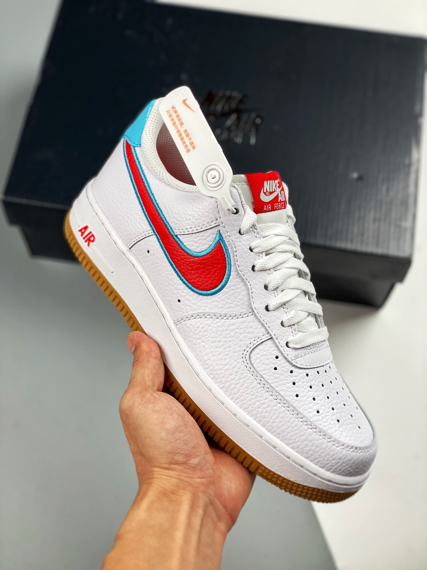 NK Air Force 1 Low blanco rojo, horma y datos originales, lanzamiento con fotos reales, #amortiguación de aire sole int…