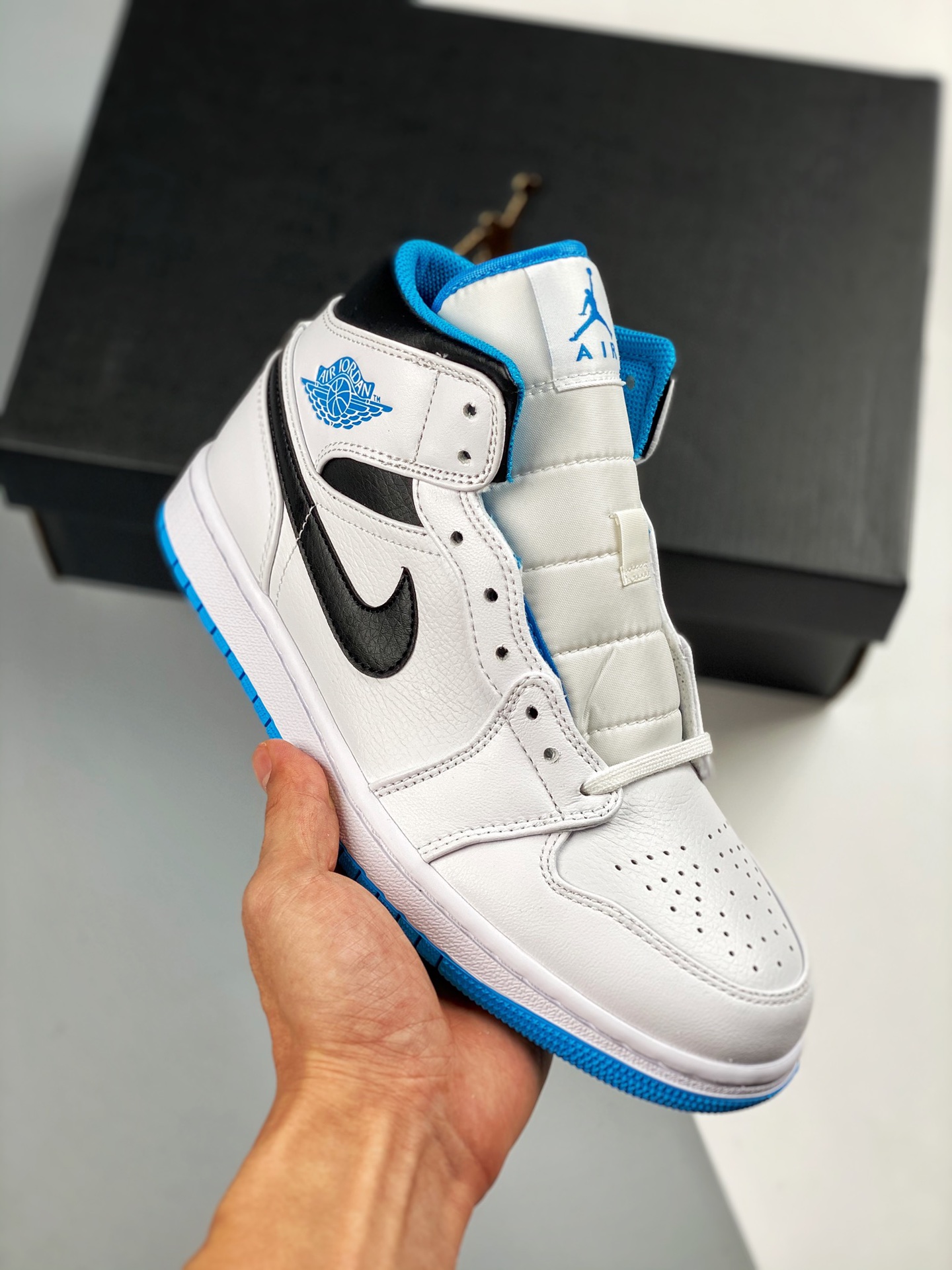 Air Jordan 1 Mid "Laser Blue" Azul láser, canal de fábrica original, prácticamente sin diferencia con el auténtico‼️ Pe…