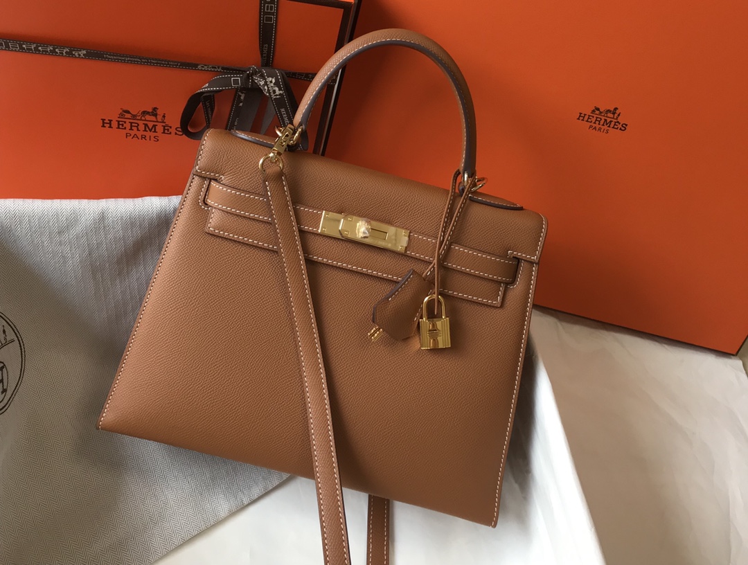 Hkelly 手掌纹牛皮 2wayバッグ 22cm/25cm/28cm