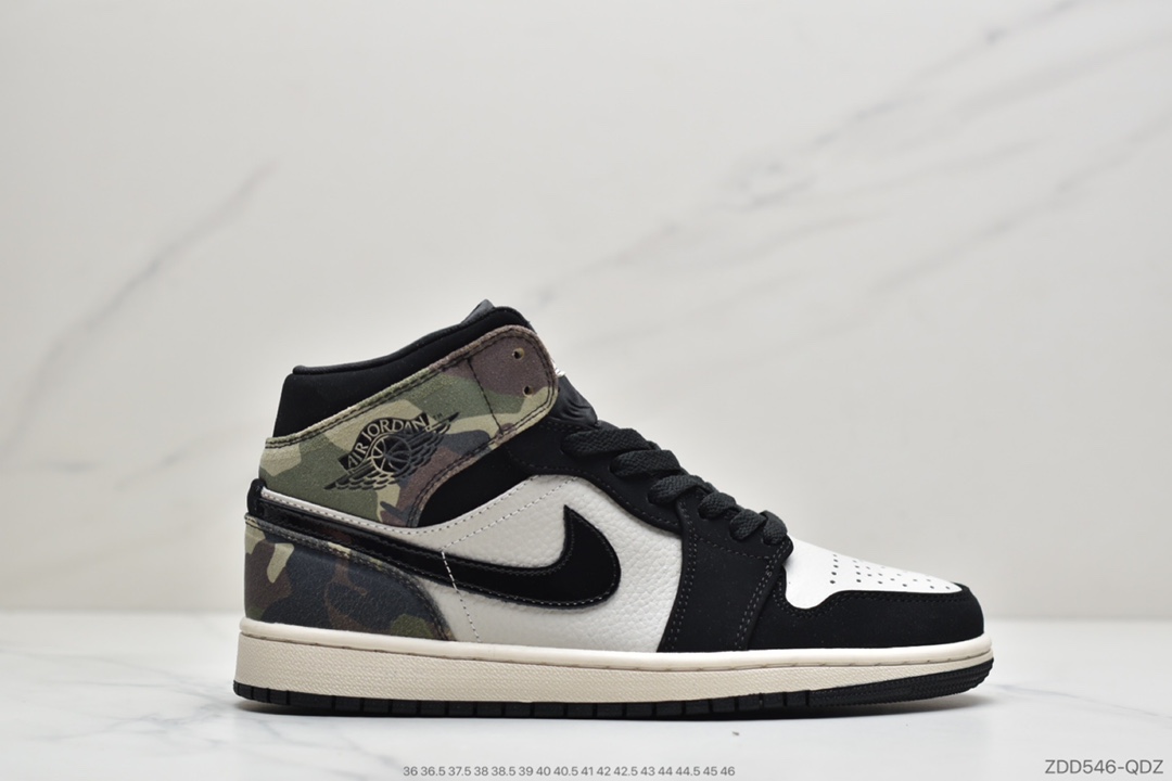 240 公司级乔丹中帮 AJ1  红蓝色刺绣 Air Jordan 1 Mid 蓝幻勾彩色刺绣852542-146