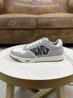 Dior Skateboard Shoes Sneakers Air Jordan Embroidery Unisex Cowhide Gauze PU Silk Spring/Summer Collection Fashion Low Tops