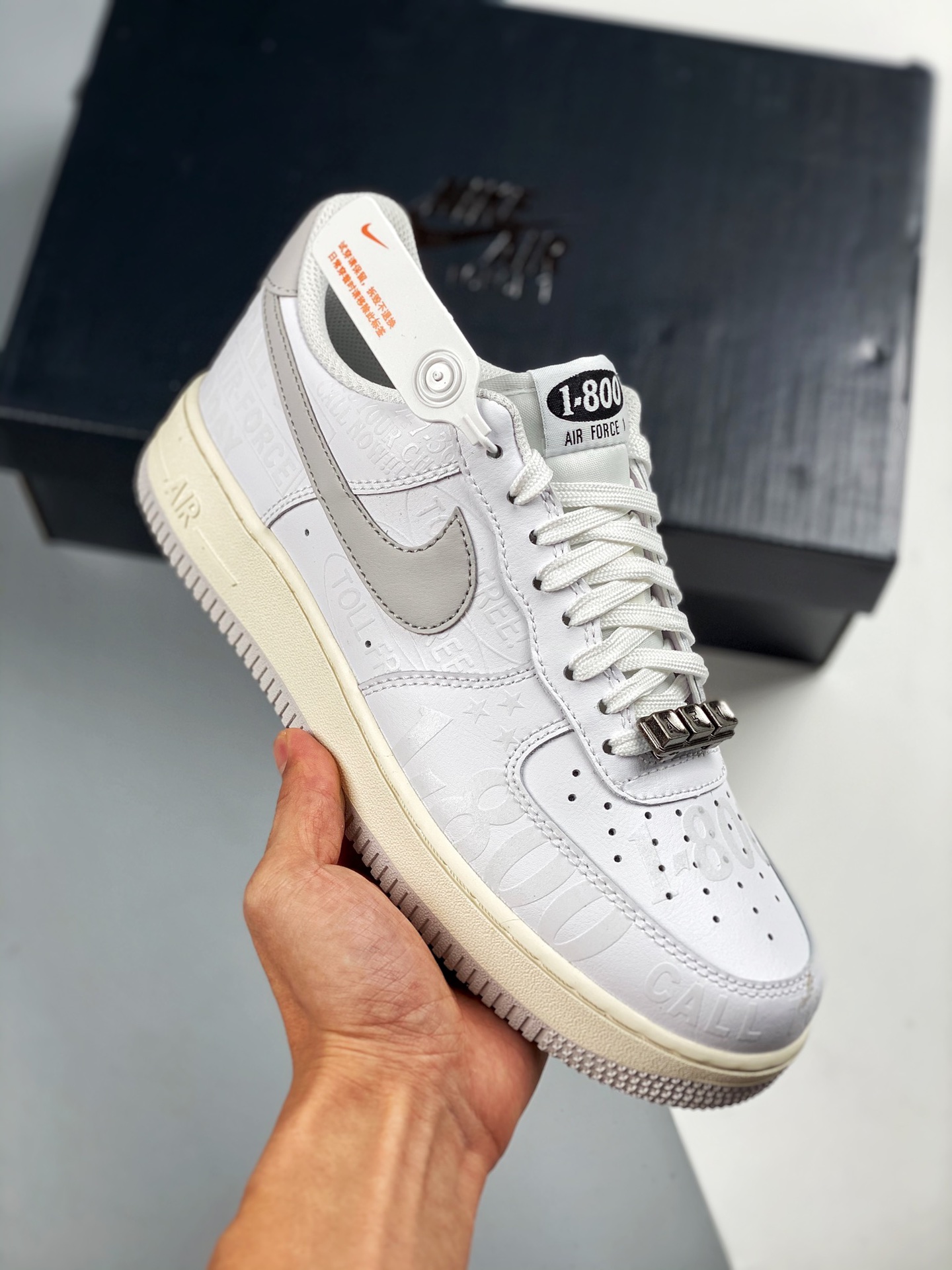 Air Force 1 '07 Premium blanco gris, horma y plantilla originales, estilo auténtico de Air Force, enfocado en el canal …